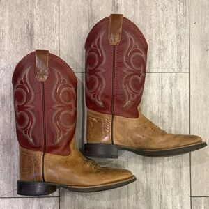 Kids' Brown and Red Western Boots